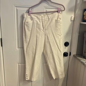 Roz & Ali Cream Ankle Pants